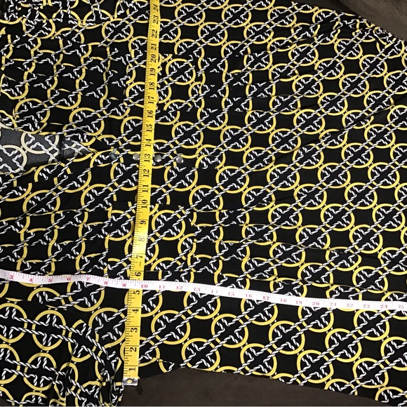 COCOMO BLOUSE SHIRT Sz 3X Black,yellow And White 3/4 Sleeve Women’s - Picture 11 of 16